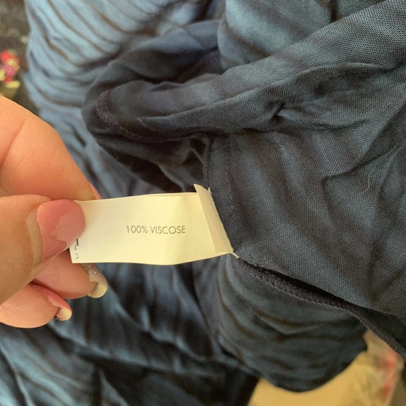 Poupette St Barth Blue Long Sleeve Mini Dress Size Large - Picture 8 of 8